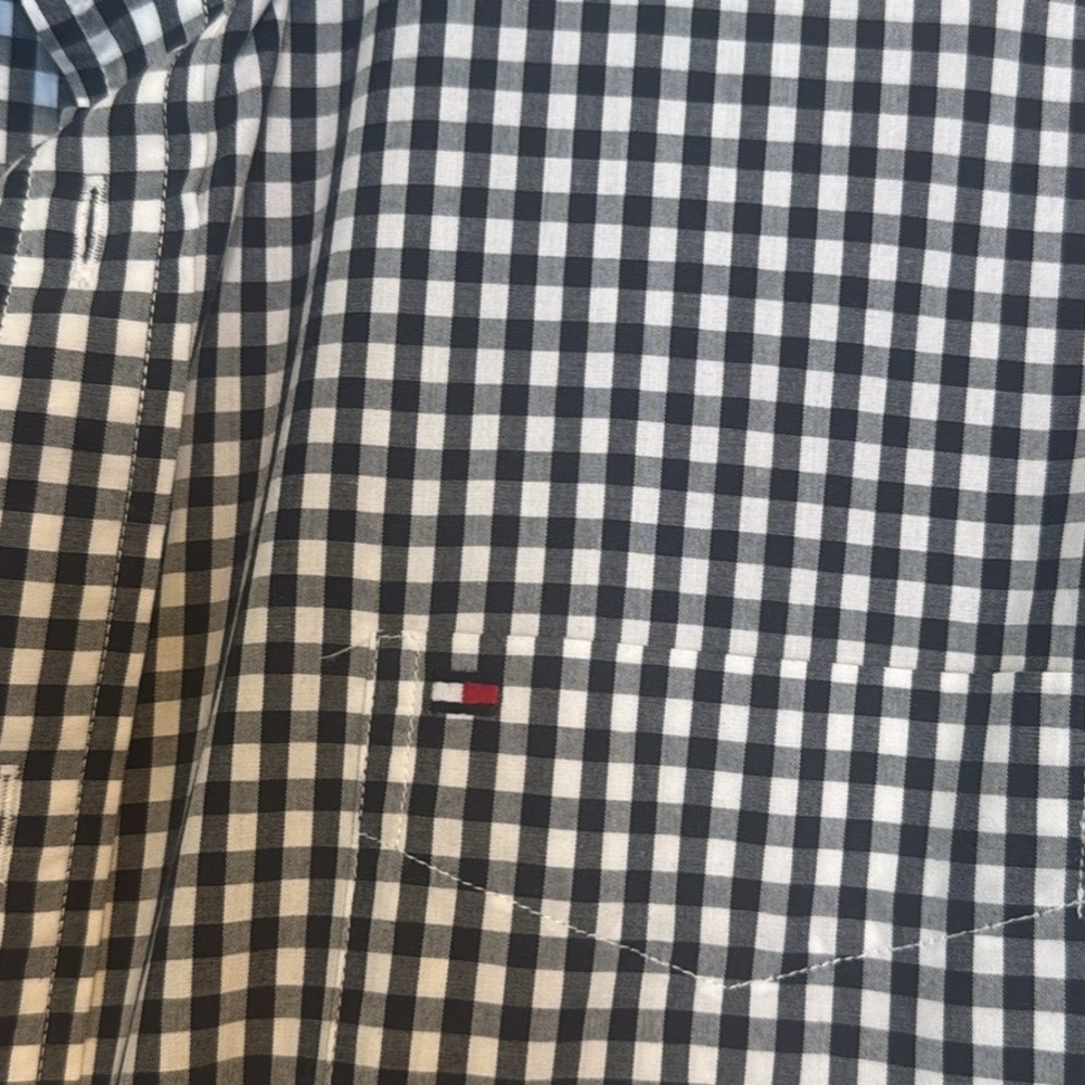 Tommy Hilfiger Classic Fit Navy and White Men's Shirt